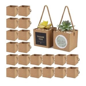 Temlum 2.5 Inch Succulent Wrap Bags with Thank You